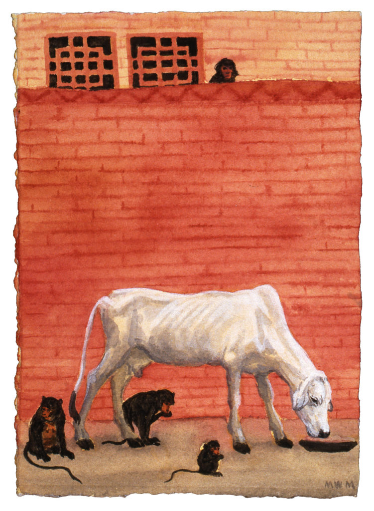 Texas painter Melissa Mille is celebrated for her sensitive, often allegorical depictions of flora and fauna. The artist launched her career with a pair of solos at the CAMH during the 1980s. Featured, Miller's "Pink Wall (5)," 2003. (Courtesy the artist and Moody Gallery, Houston)