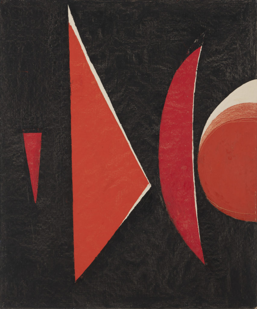 Toni LaSelle's "Motif Theme I," 1952
oil on canvas board