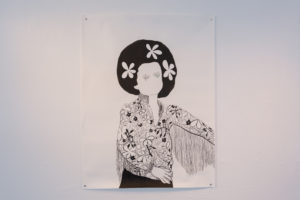 Jasmine Zelaya’s art-making promotes power women, as seen in the this work at Project Row Houses. (Photo by Alex Barber)
