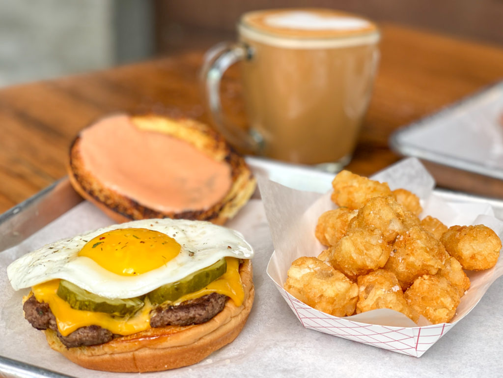 The Breakfast Burger served during weekend brunch at Daddy's Burgers.(Clark Cooper Concepts Photo)