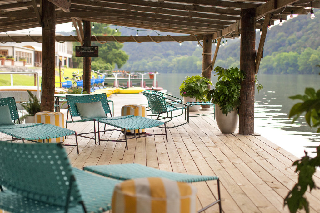 Lake Austin means plenty of waterfront relaxation including a snooze on the floating dock.  (Photo by Lake Austin Spa Resort)