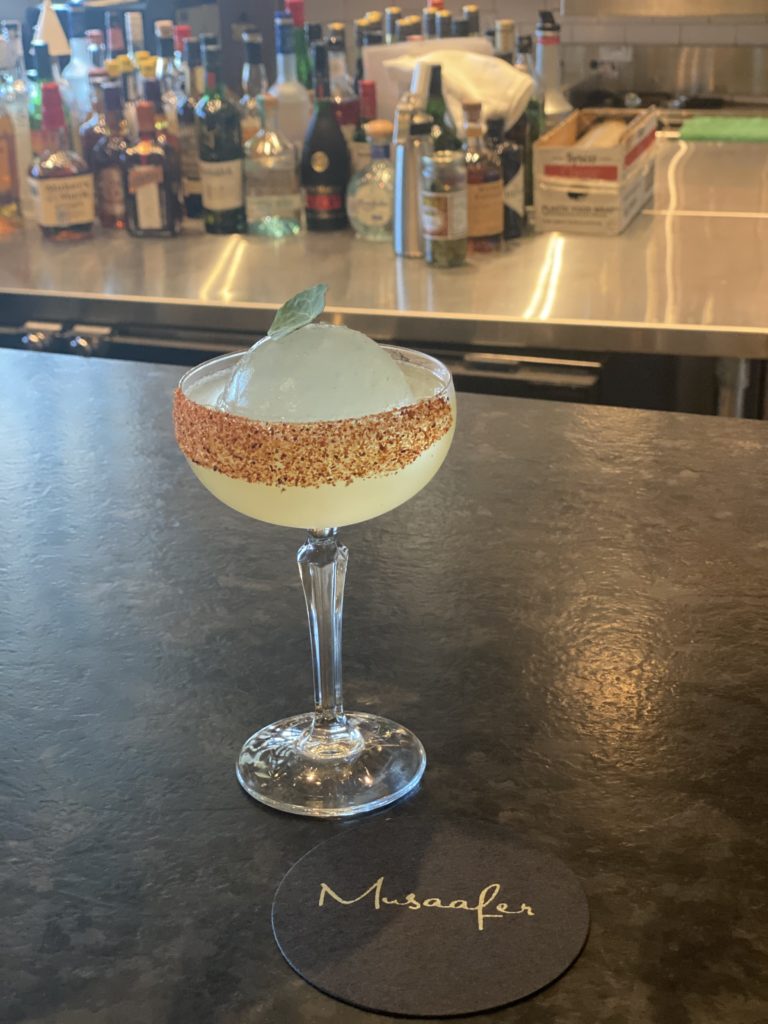 Musaafer's Camac Street Margarita created by mixologist Himanshu Desai