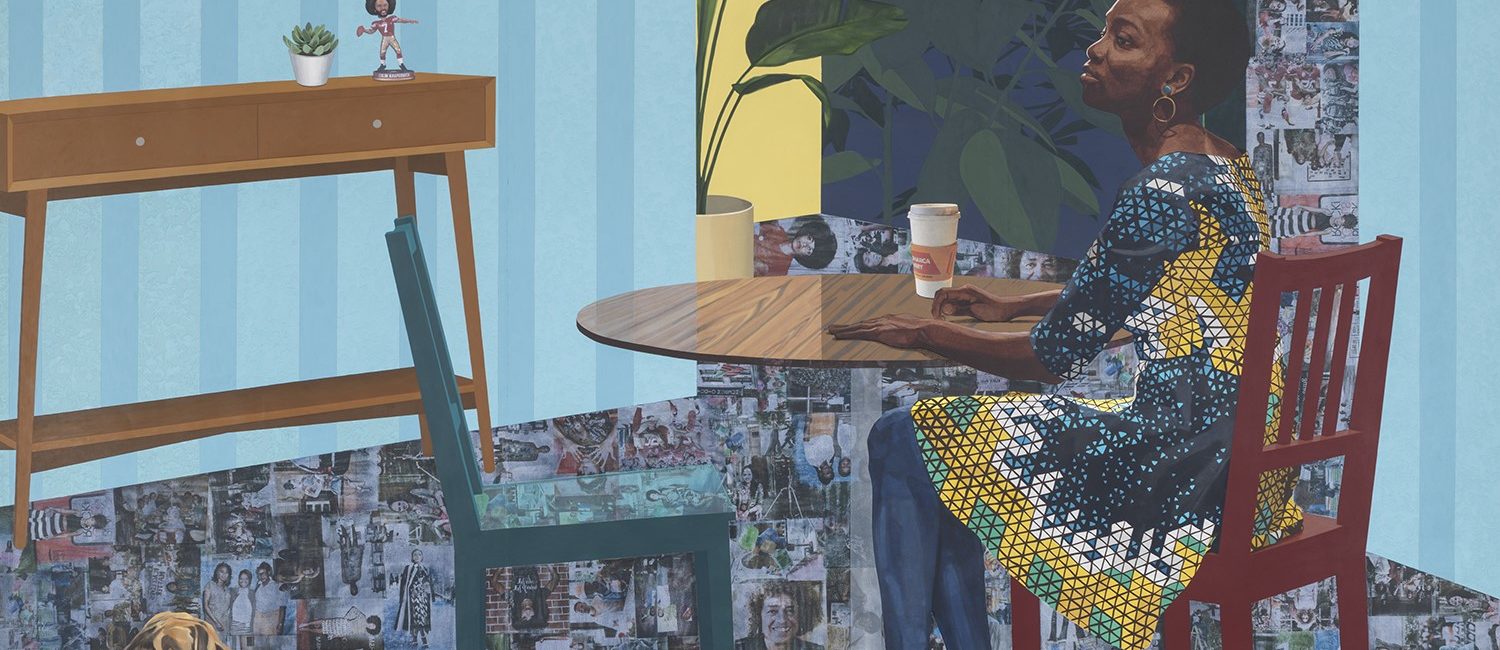 Njideka Akunyili Crosby’s Dwell: Me, We, 2017 Dallas Fort Worth museums