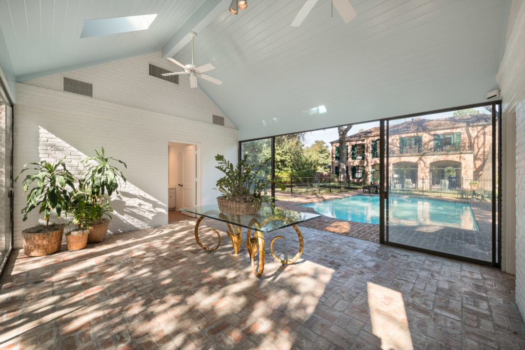 Pool house (700+ square feet) includes a wetbar, full bathroom with sauna and storage room. (Photo by Vlady Ambia)