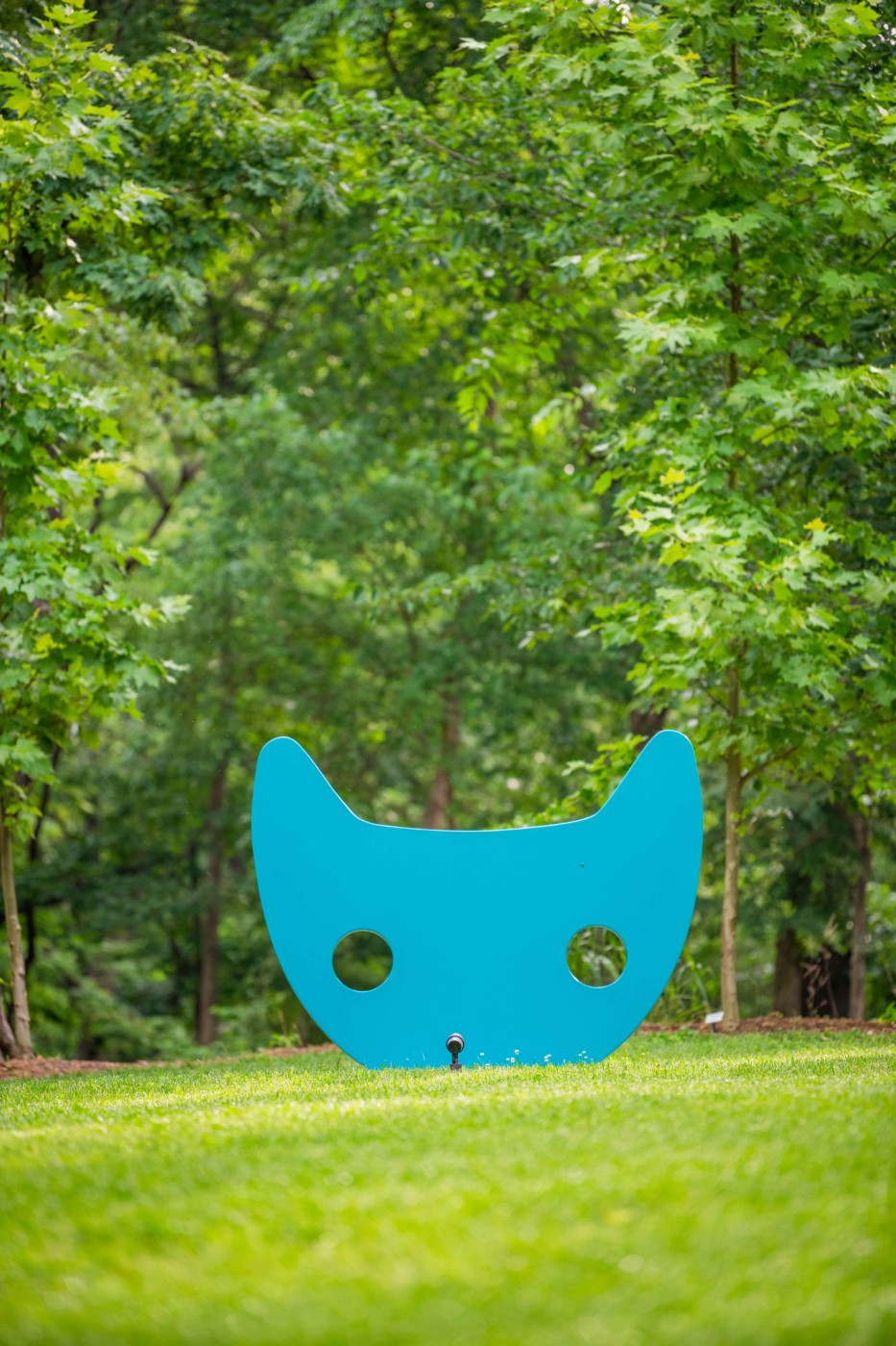 Texas artist Jeffie Brewer’s “Kitty,” 2019, is among the playful offerings highlighted in Public Art UHS’ “Color Field,” on view at the University of Houston from October 2020 through May 2021. (Courtesy the artist and Crystal Bridges Museum of American Art, Bentonville, Arkansas)