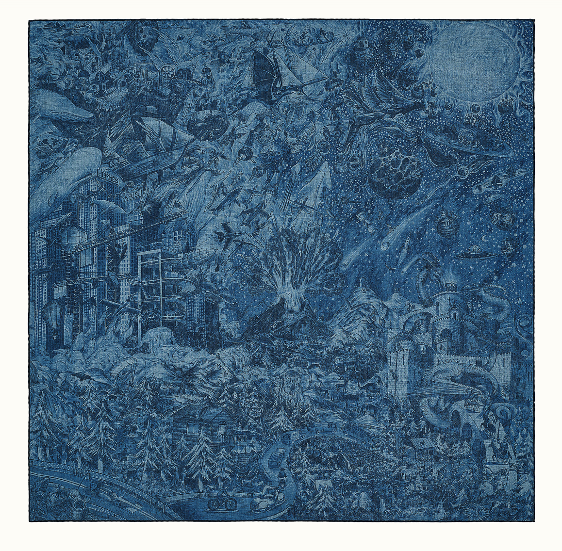 mens fashion summer Nothing But a Dreamer scarf, $770, available at Hermès boutiques and Hermes.com