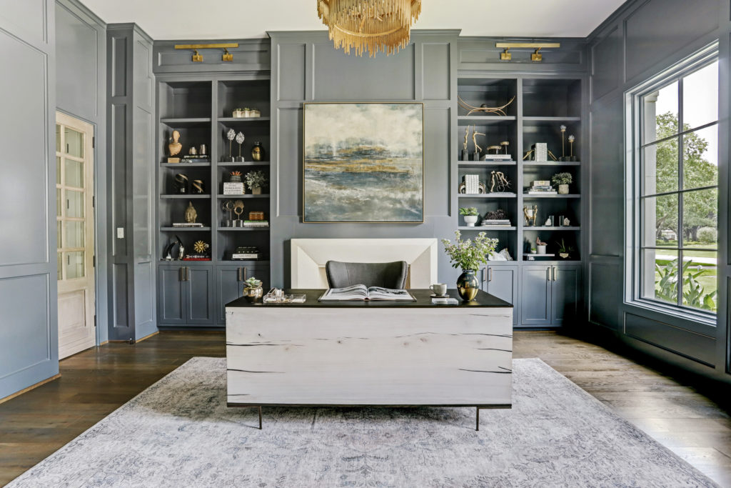 The study is transforming to the home office as a pandemic necessity, a trend expected to be long-lived as companies reduce commercial office space.  (Photo courtesy of Frankel Building Group)