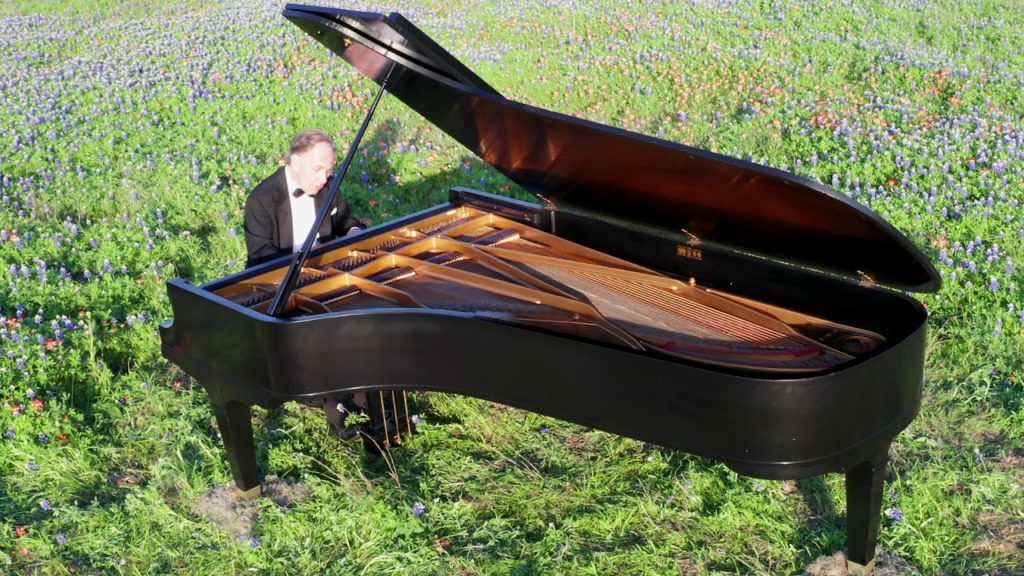 A piano concert in the middle of bluebonnet field may be the most magical Texas thing ever.