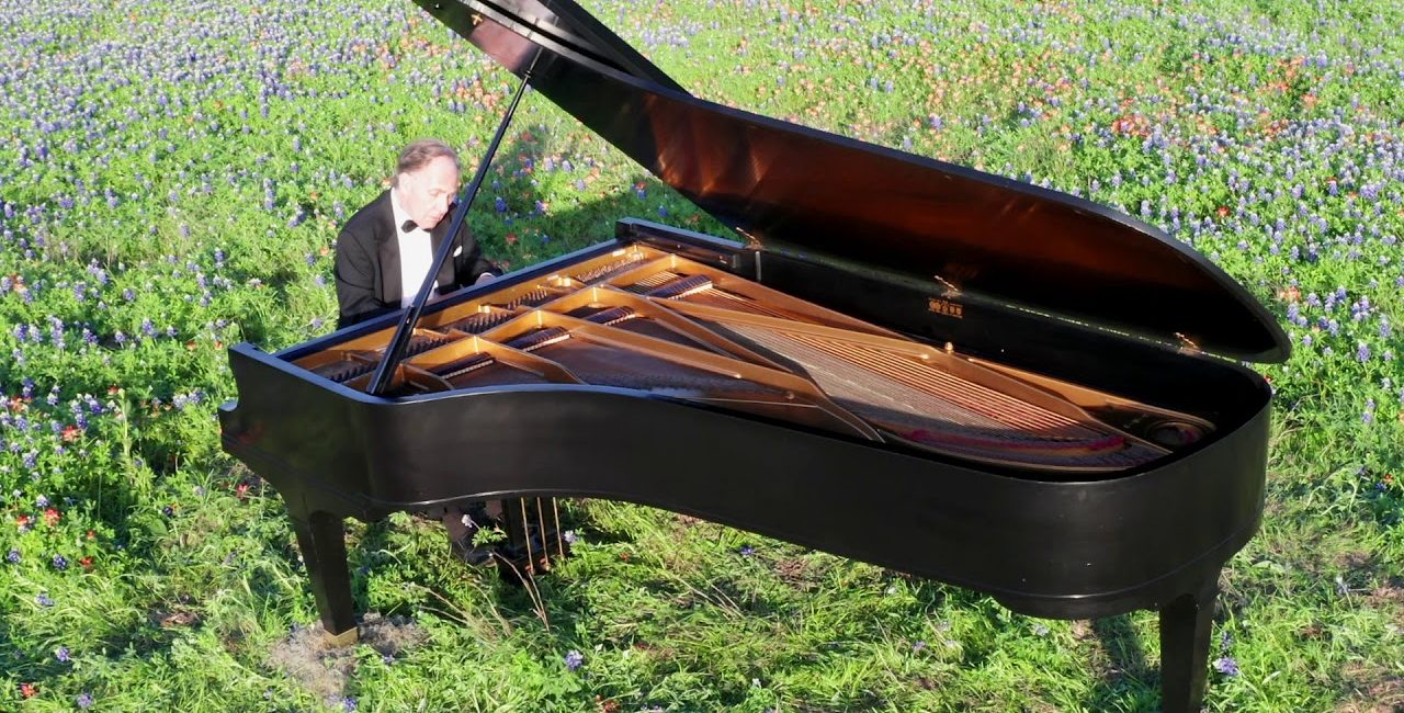 A piano concert in the middle of bluebonnet field may be the most magical Texas thing ever.