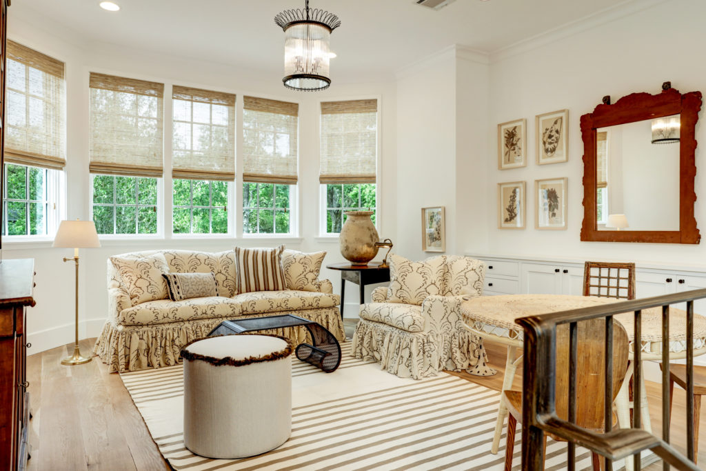 The second floor game room designed by Pamela Pierce.