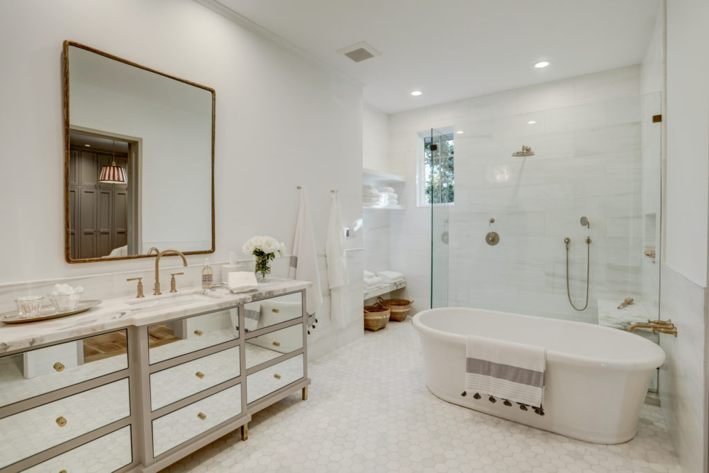 One of two master baths, a must for expansive River Oaks dwellings.