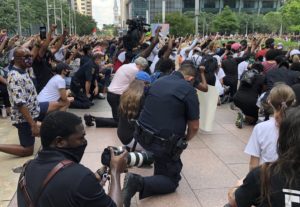 Houston police chief Art Acevedo march