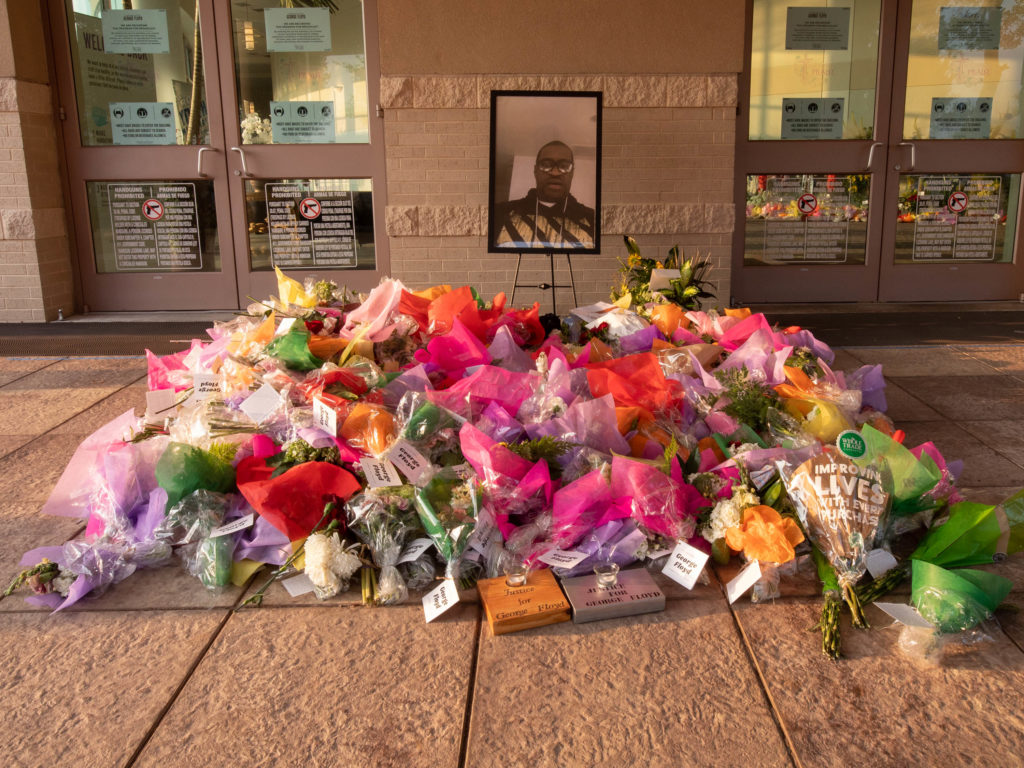 Touching displays brought a solemn, heartfelt feel to the George Floyd funeral. (Photo by F. Carter Smith)