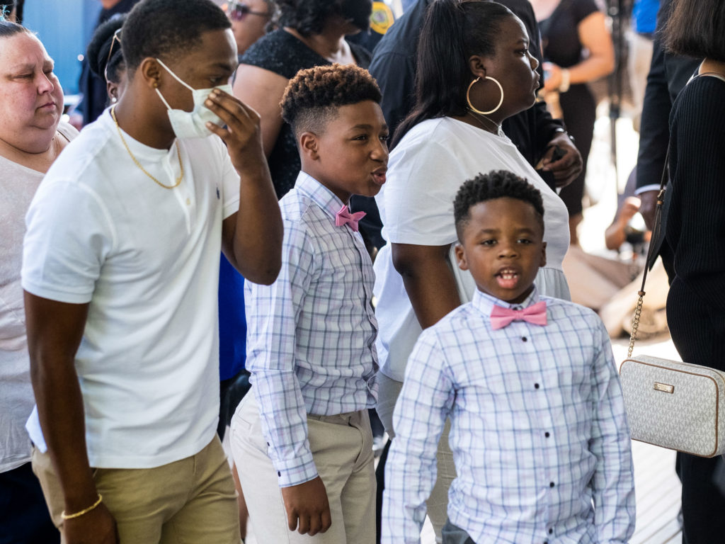 The George Floyd funeral brought out friends, family, celebrities and powerful figures. (Photo by F. Carter Smith)