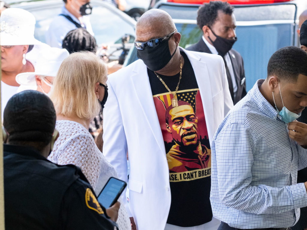 The George Floyd funeral brought out friends, family, celebrities and powerful figures. (Photo by F. Carter Smith)