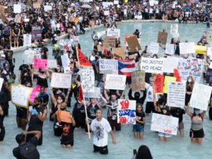 Houston March For George Floyd ending at Houston City Hall. Speakers included rap music artists Bun B, Trae the Truth, Houston Mayor Sylvester Turner and members of the George Floyd family from Houston