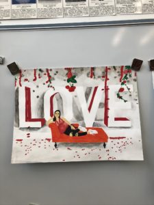 Alexis Ho’s self-portrait, created for an art class at Texas Christian University