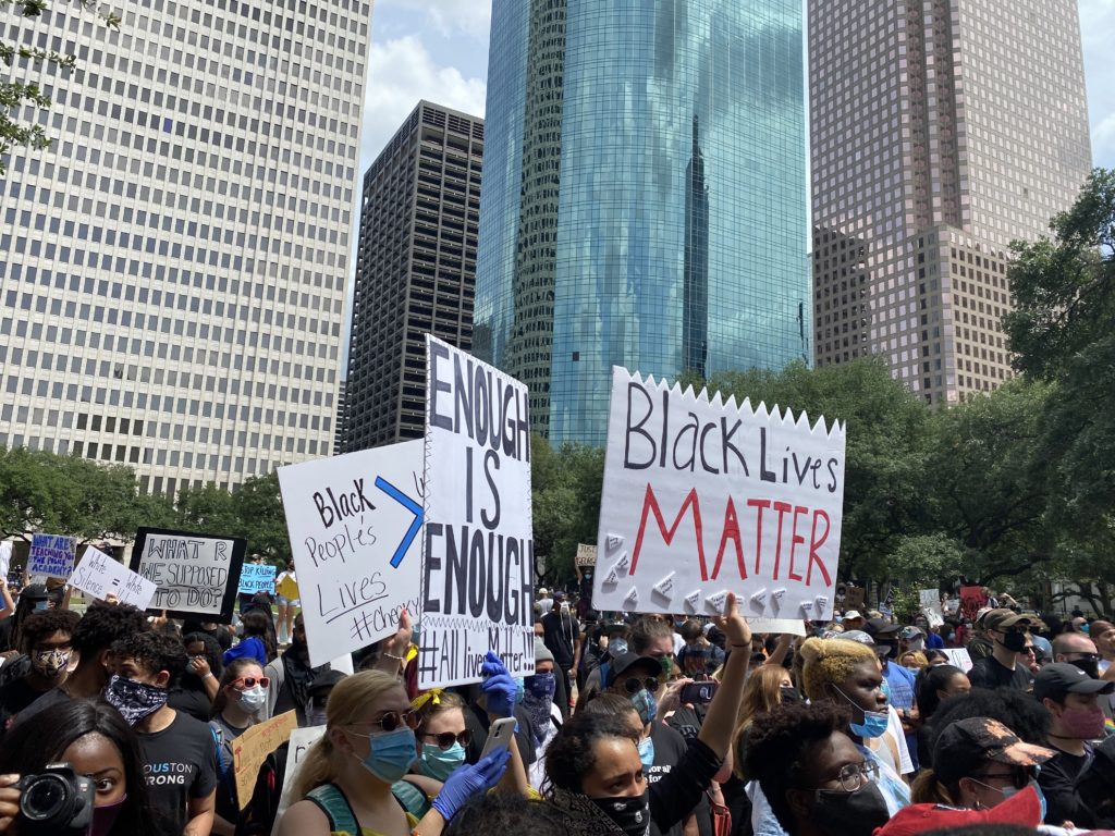 Houston's George Floyd march turned out to be one of the largest peaceful protests in America. (Photo by Kara Smith)