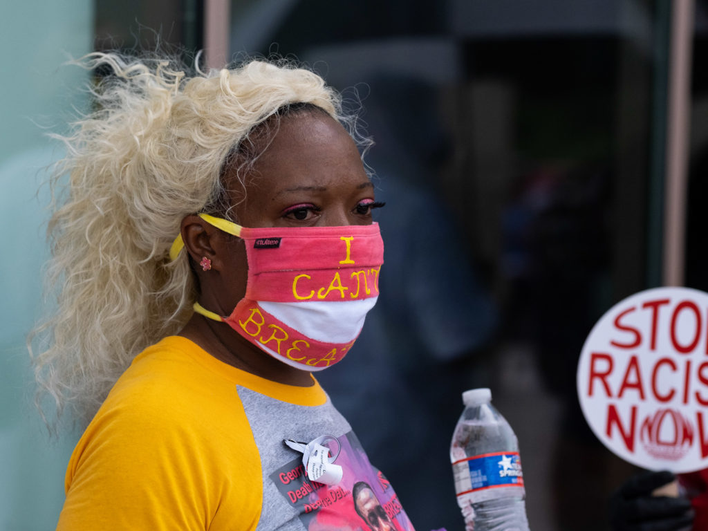 Thousands and thousands of Houstonians gathered to remember George Floyd as his body laid in state at The Fountain of Praise church. (Photo by F. Carter Smith)