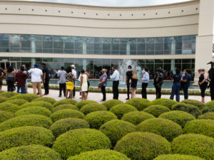 Thousands  of Houstonians gathered to remember George Floyd as his body laid in state at The Fountain of Praise church, Monday June 8, 2020Family, rappers Bun B and Trae the Truth, and Houston Mayor Sylvester Turner