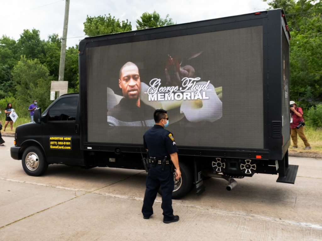 Thousands and thousands of Houstonians gathered to remember George Floyd as his body laid in state at The Fountain of Praise church. (Photo by F. Carter Smith)