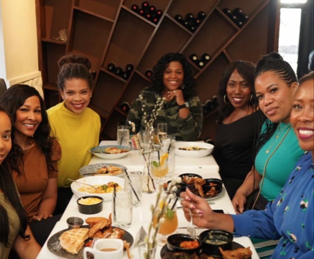 Ladies lunching at the Upper Kirby Bistro.