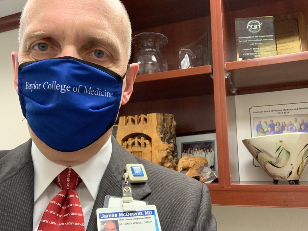 Baylor College of Medicine's Dr. James McDeavitt will join Dr. Peter Hotez in discussing COVID-19 at the Center for Pursuit luncheon in September. (Twitter photo)