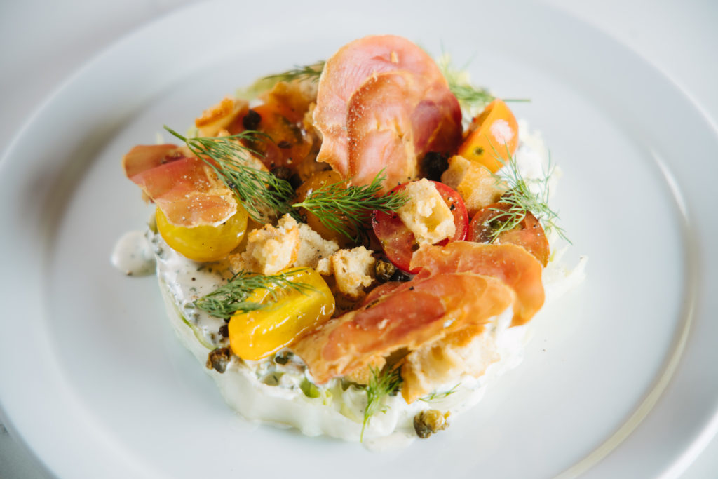 An "Un-Wedged" salad is on the XOXO Dining Room menu.