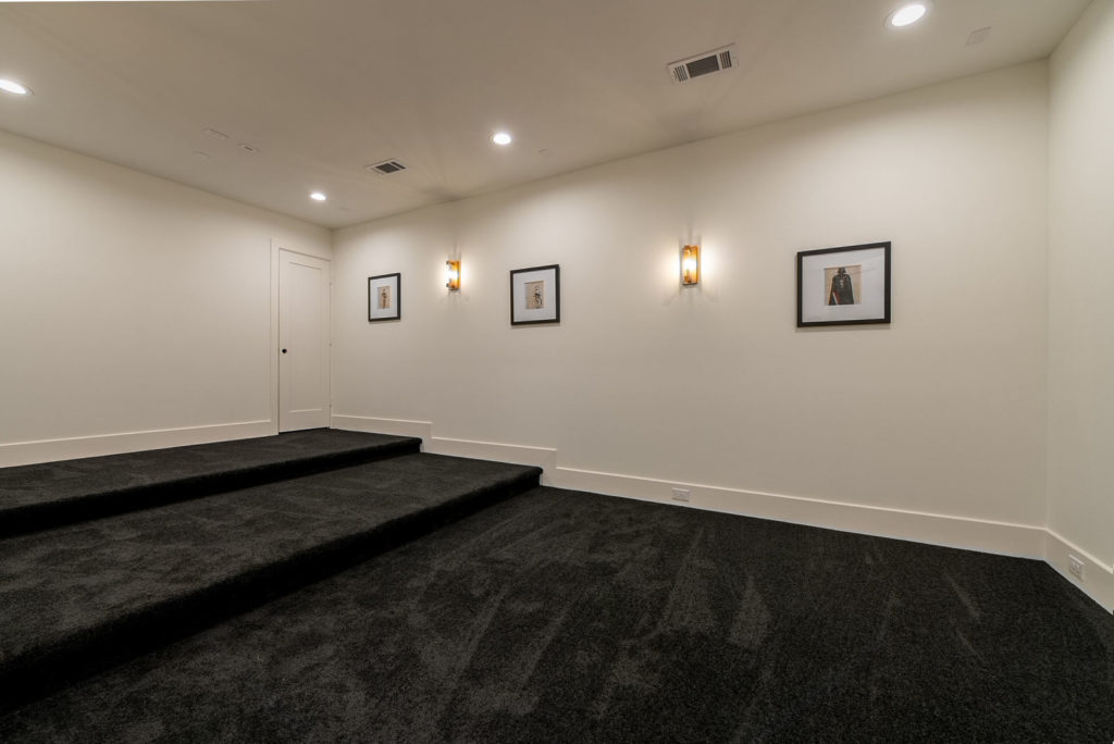 The pre-wired media room.