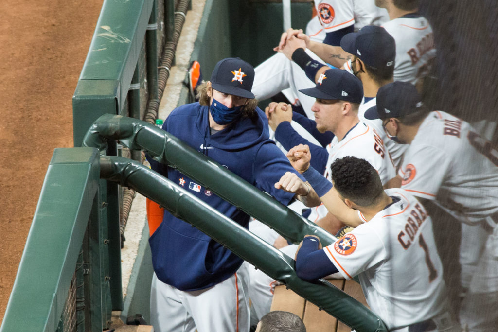 Dugout life in 2020 is different — and somewhat the same. (Photo by F. Carter Smith)