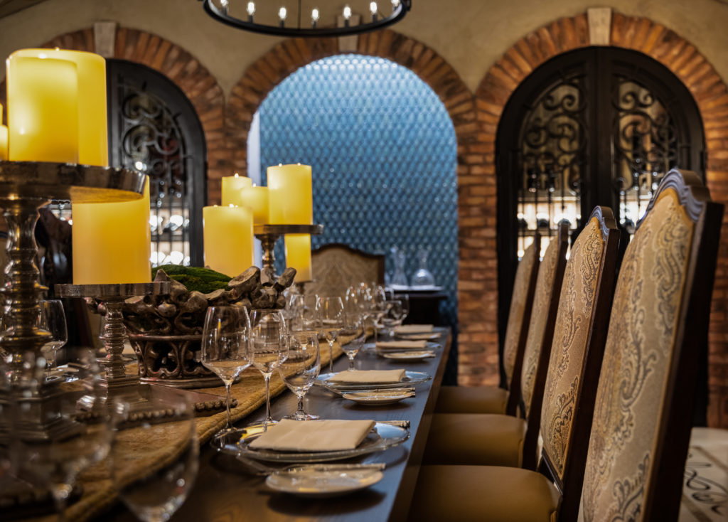 The Cellar offers intimate dining for guests at the Post Oak Hotel. (Photo Courtesy of Fertitta Entertainment)