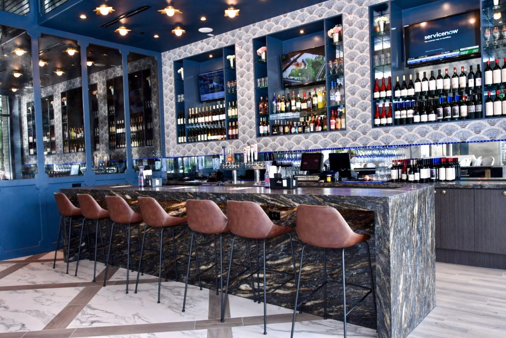 The inviting bar at Island Grill's newest location in Springwood's Village.