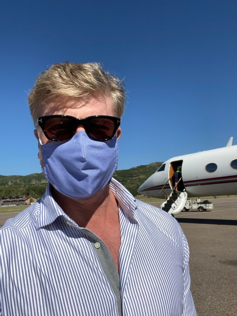 Interior decorator Randy Powers on assignment in Aspen. (Complimentary photo)