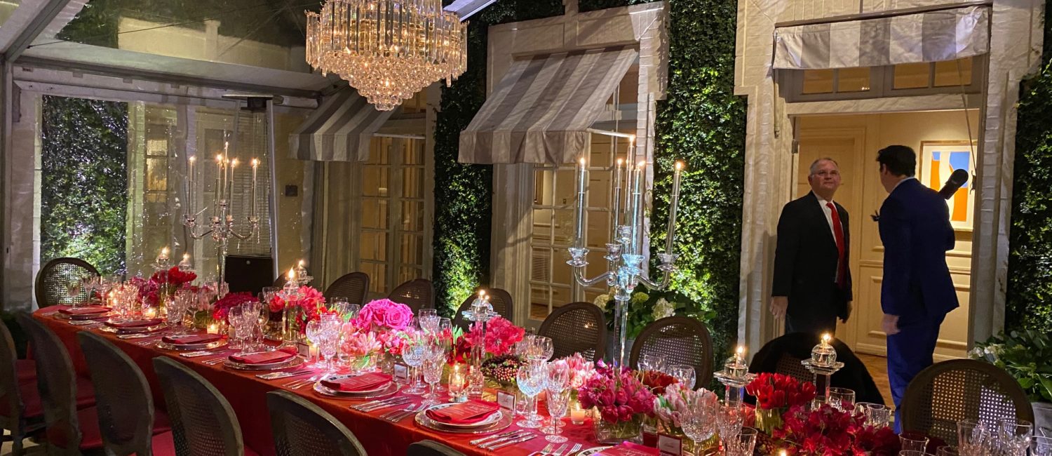 Lavish private dinner parties are on ice due to COVID-19.