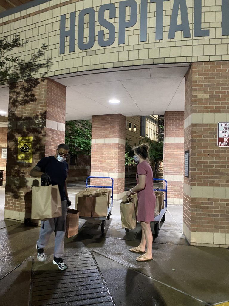 Lucille's delivers meals to frontline hospital workers.