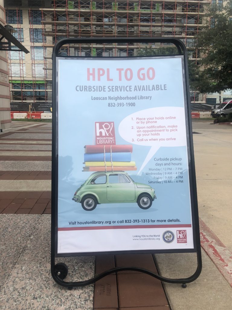 HPL TO GO services are available at 16 libraries for Houstonians' convenience.