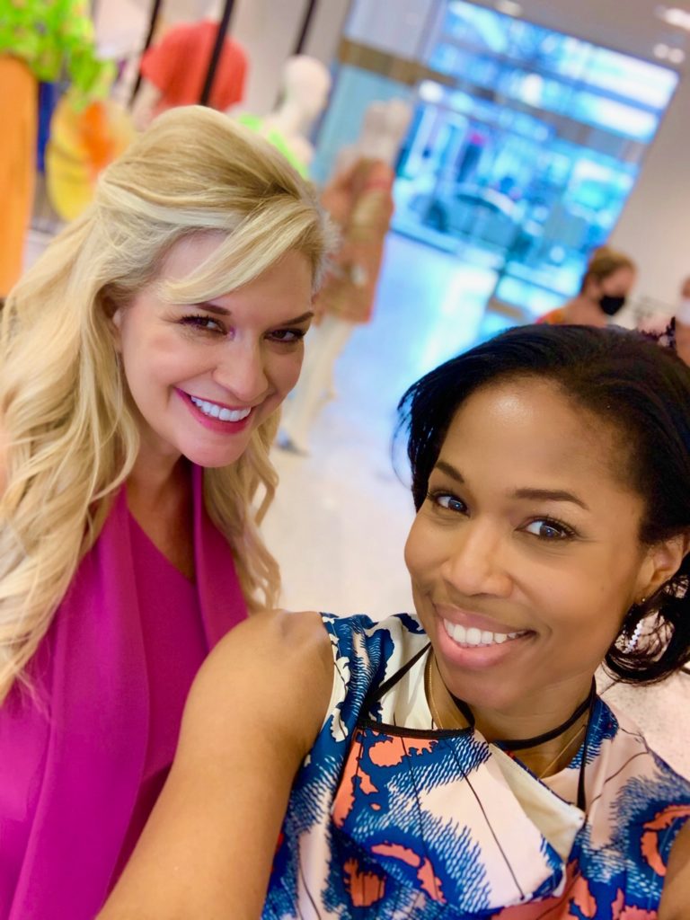 Tammie Johnsonand Roslyn Bazzelle remove their masks for another selfie.  (Courtesy Photo)