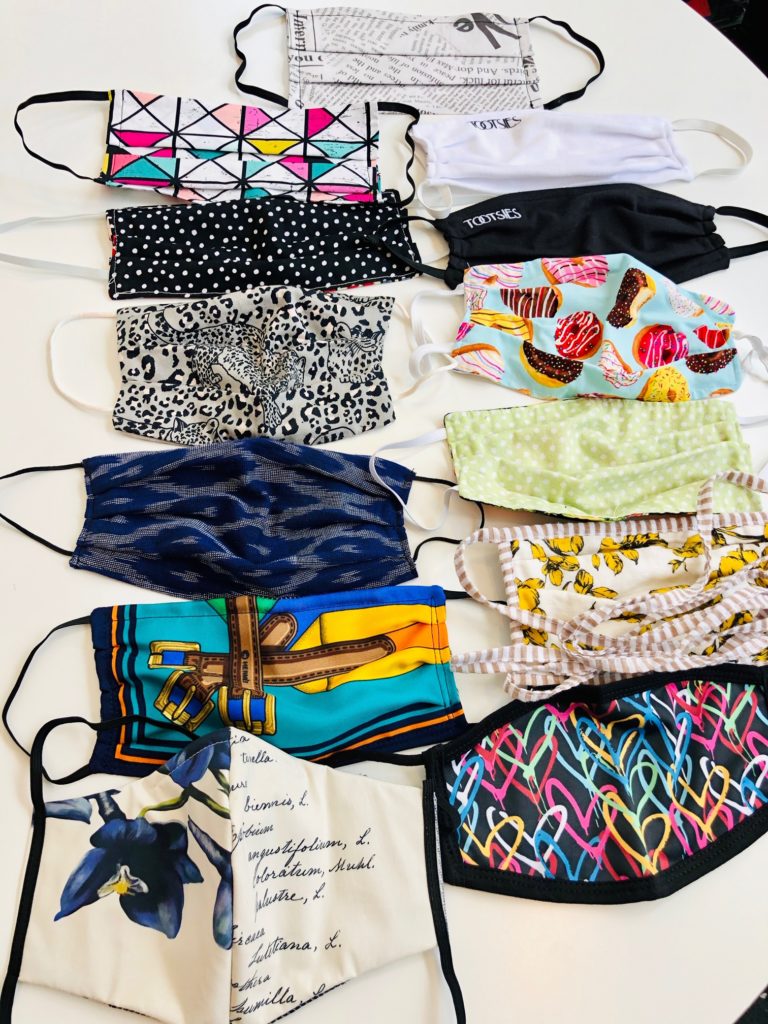 A collection of pandemic fighting masks belonging to Fady Armanious