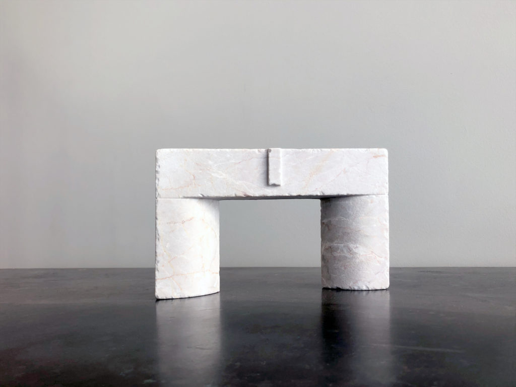 Laguna fireplace in cream limestone in a honed finish