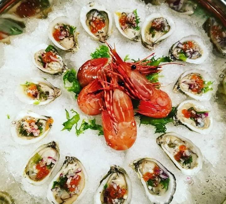 La Onda – Seafood tower with fresh oysters and mescal mignonette
