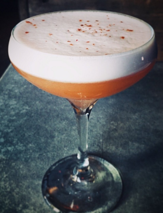 Misty's Watermelon Pisco Sour craft cocktail.