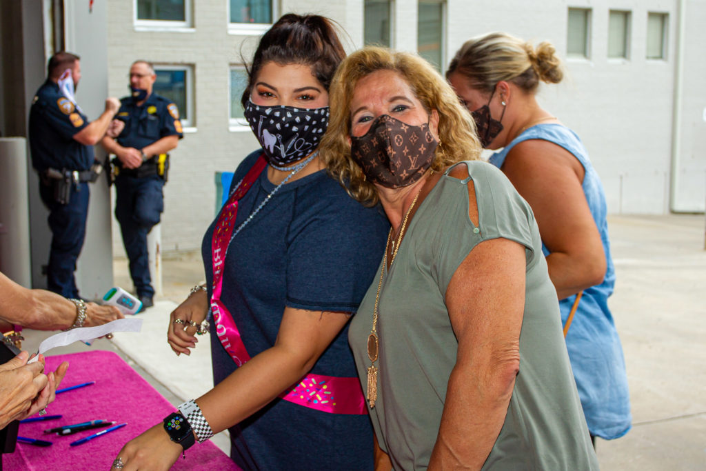 Stylish masks, practical masks and playful masks covered the faces of all attending the DASH Summer Sale. (Photo by Gray Moore Photography)