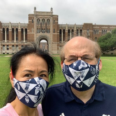 Y. Ping Sun & David Leebron, president of Rice University. (Instagram photo)