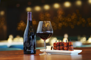Perry’s Pinot Noir and pork chop bites.