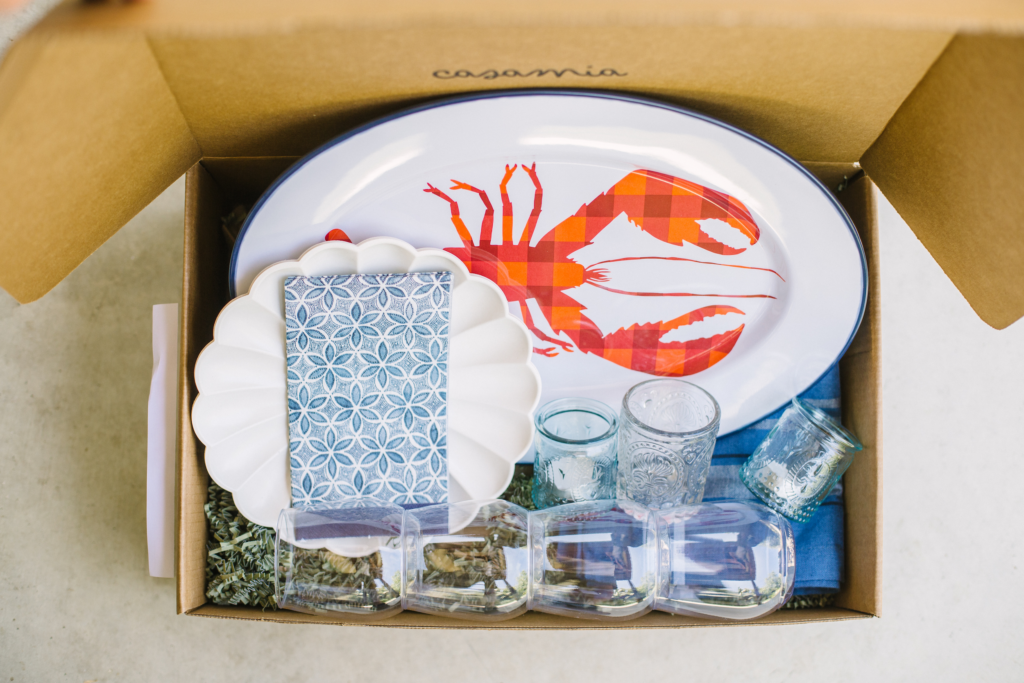 The boxes come perfectly packed with a mix of reusable and disposable items. (Salt n' Sea Box $95)