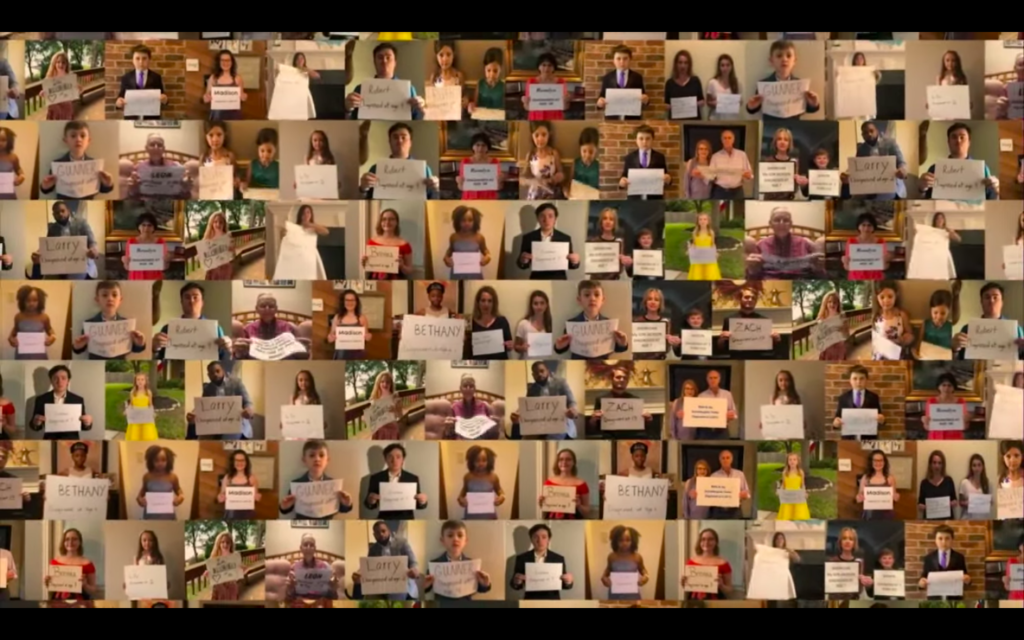 The theme of the evening, The Power of Us, was displayed through an inspiring video featuring T1D heroes. (Courtesy JDRF)