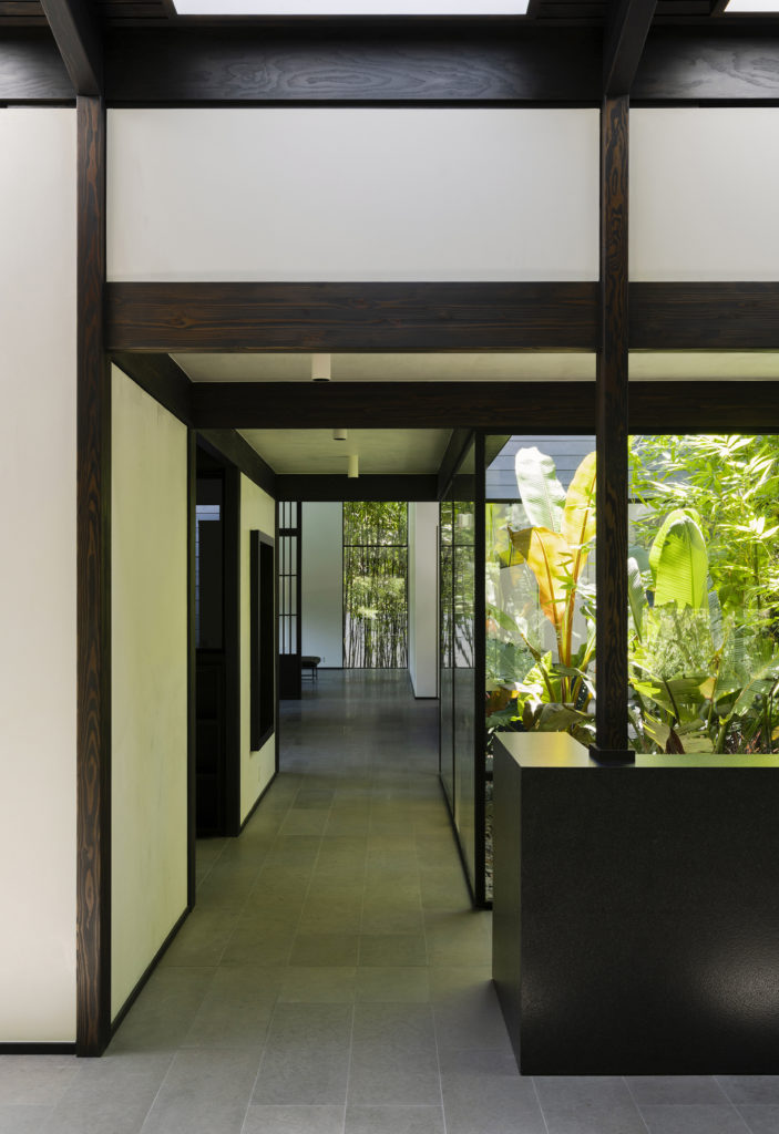 One of two axises which run through the house and are joined by the interior courtyard.  (Photo by Jack Thompson Photography)