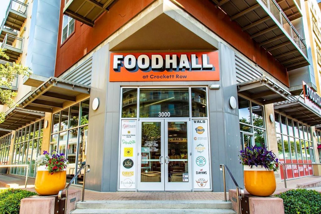 The new and improved Food Hall at Crockett Row just reopened.