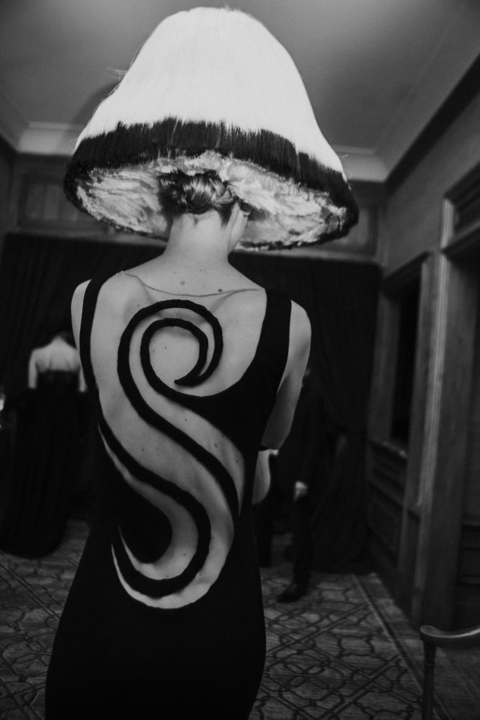 Stunning tableaux vivants replicated Magritte, Dalí, and de Chirico paintings. (Photo by Bowie Alexander)