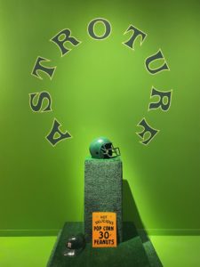 James M. Faria and Robert T. Wright co-invented AstroTurf, which was first used in the Houston Astrodome.